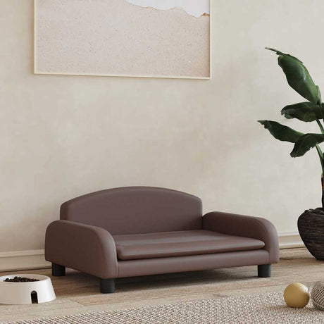Vidaxl hondenmand 70x45x30 cm kunstleer bruin