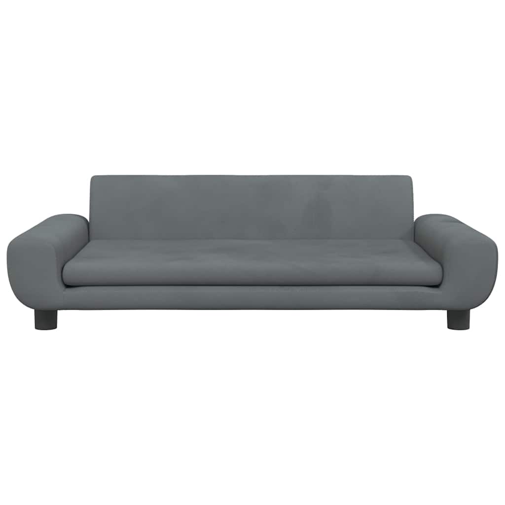 Vidaxl hondenmand 100x54x33 cm fluweel donkergrijs