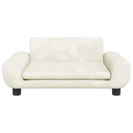 Vidaxl hondenmand 70x45x33 cm fluweel crèmekleurig