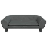 Vidaxl hondenmand 70x48x22 cm fluweel donkergrijs