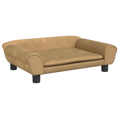 Vidaxl hondenmand 70x48x22 cm fluweel bruin