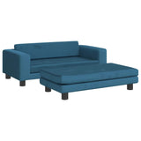 Vidaxl hondenmand met verlengstuk 100x50x30 cm fluweel blauw