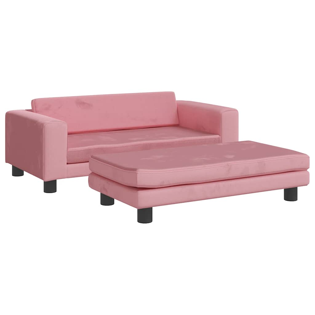 Vidaxl hondenmand met verlengstuk 100x50x30 cm fluweel roze