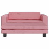 Vidaxl hondenmand met verlengstuk 100x50x30 cm fluweel roze