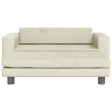 Vidaxl hondenmand met verlengstuk 100x50x30 cm fluweel crèmekleurig