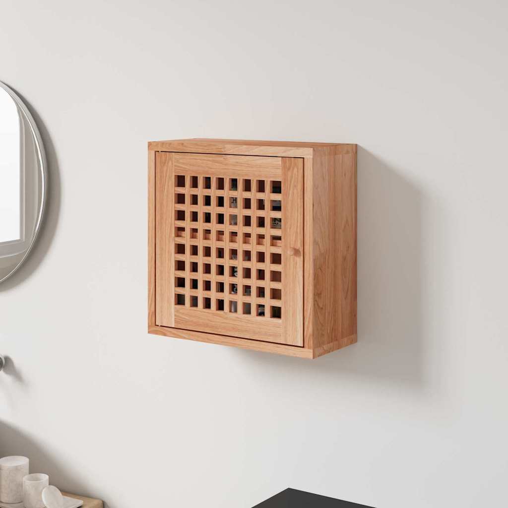 Vidaxl wandkast 42x18x42 cm massief walnotenhout
