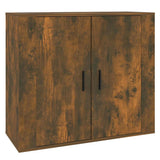Vidaxl dressoir 80x33x70 cm bewerkt hout gerookt eikenkleurig