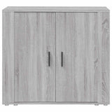 Vidaxl dressoir 80x33x70 cm bewerkt hout grijs sonoma eikenkleurig