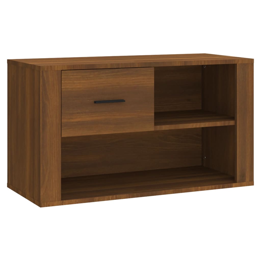 Vidaxl schoenenkast 80x35x45 cm bewerkt hout bruin eikenkleur