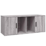 Vidaxl tv-meubel 100x35x40 cm bewerkt hout grijs sonoma eikenkleurig