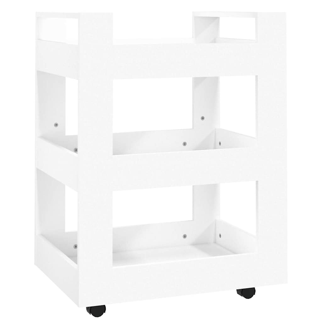 Vidaxl keukentrolley 60x45x80 cm bewerkt hout wit
