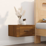Vidaxl nachtkastjes 2 st wandgemonteerd 50x36x25 cm bruin eikenkleur