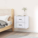 Vidaxl nachtkastje wandgemonteerd 50x36x47 cm hoogglans wit