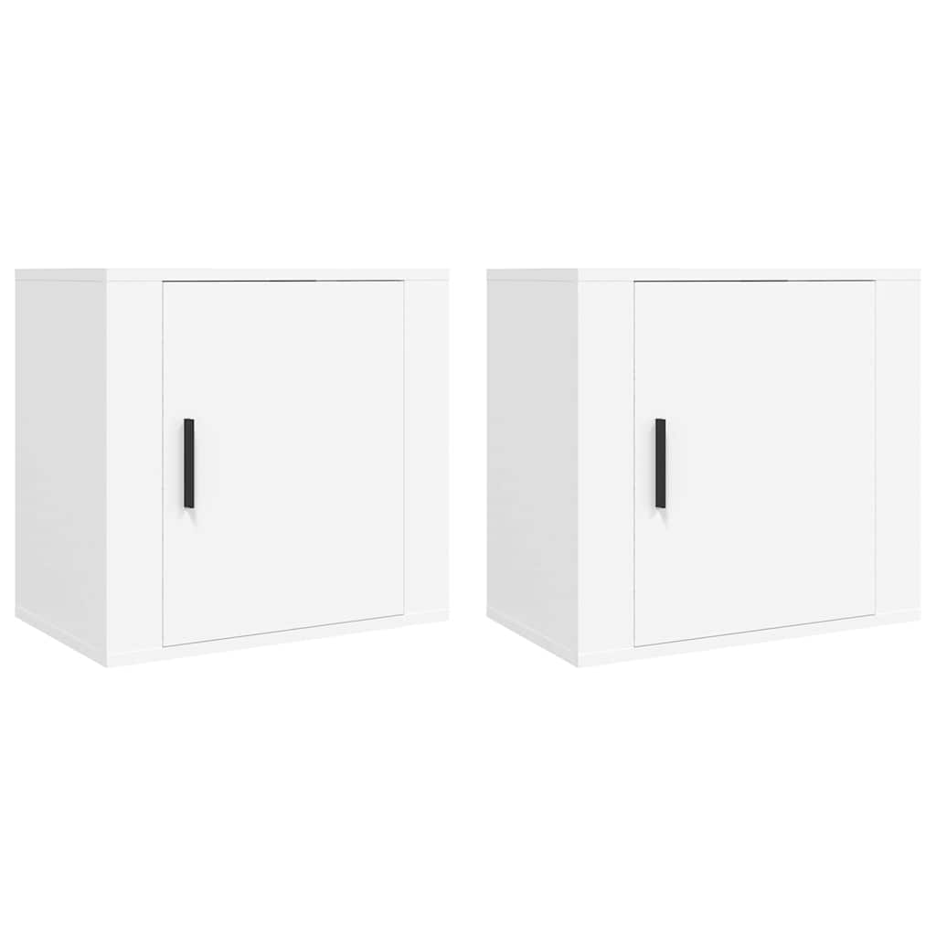 Vidaxl nachtkastjes 2 st wandgemonteerd 50x30x47 cm wit