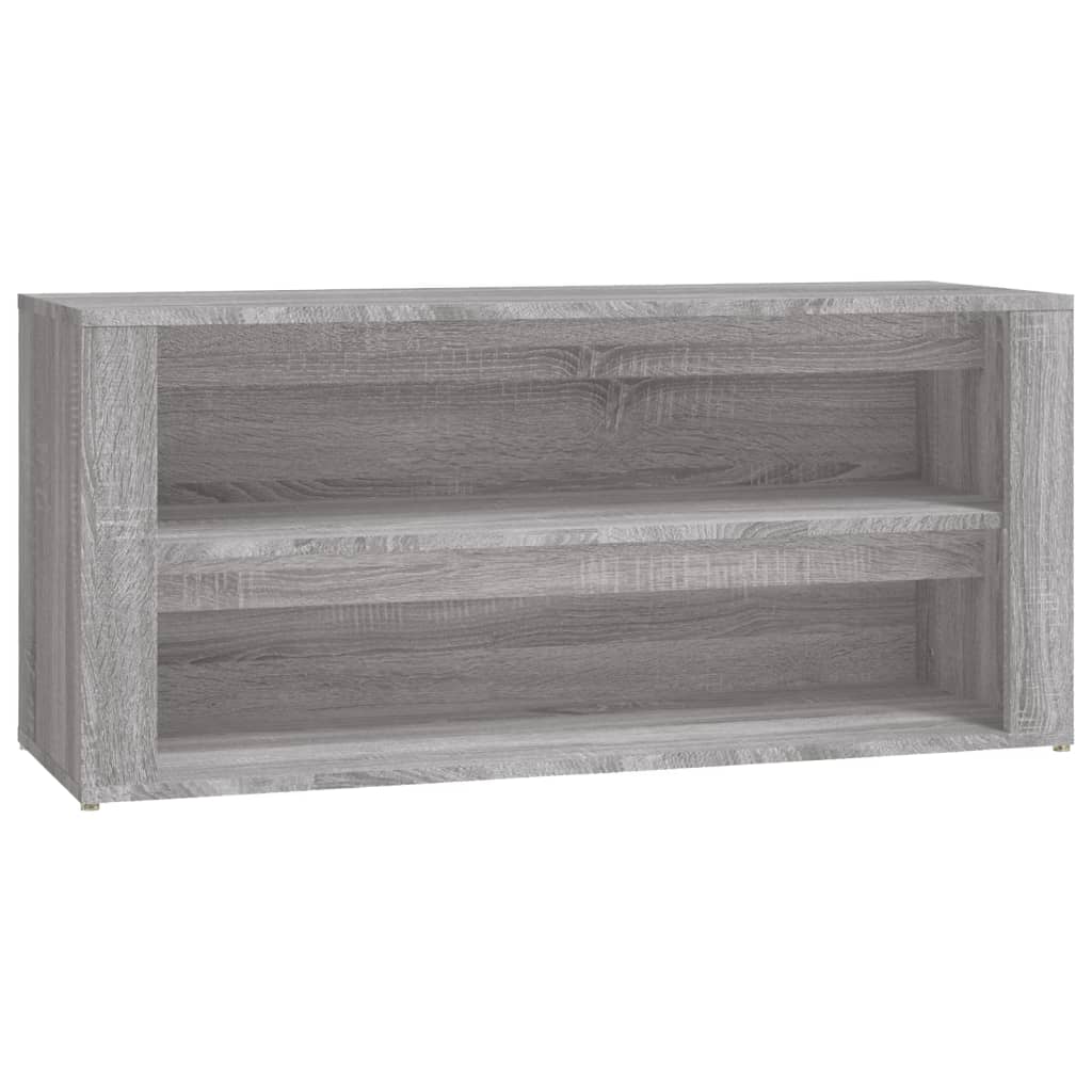 Vidaxl schoenenrek 100x35x45 cm bewerkt hout grijs sonoma eikenkleur