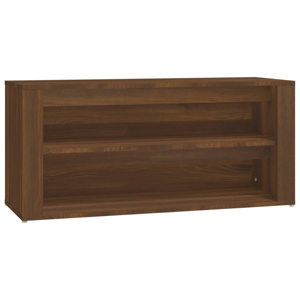 Vidaxl schoenenrek 100x35x45 cm bewerkt hout bruin eikenkleur