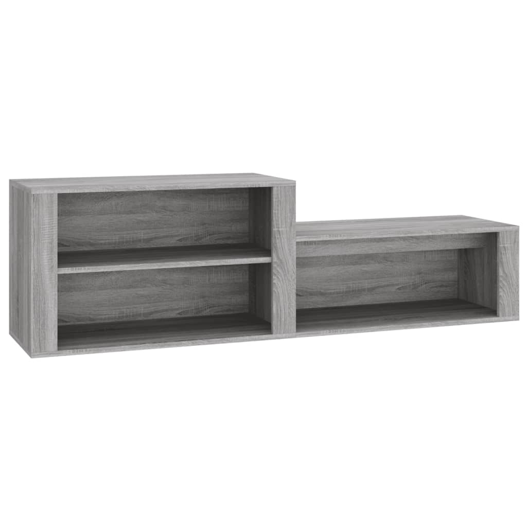 Vidaxl schoenenkast 150x35x45 cm bewerkt hout grijs sonoma