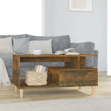 Vidaxl salontafel 90x49x45 cm bewerkt hout gerookt eikenkleurig