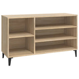 Vidaxl schoenenkast 102x36x60 cm bewerkt hout sonoma eikenkleurig