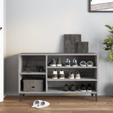 Vidaxl schoenenkast 102x36x60 cm bewerkt hout sonoma grijs