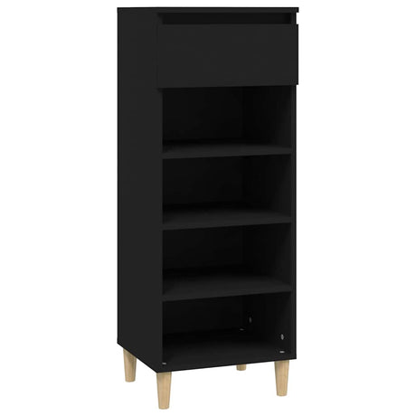 Vidaxl schoenenkast 40x36x105 cm bewerkt hout zwart