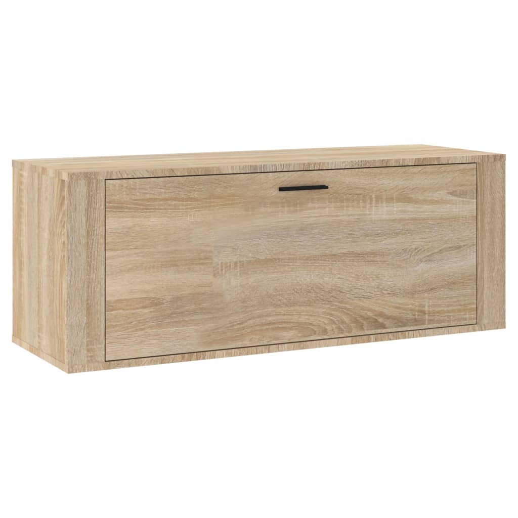 VidaXL Wandschoenenkast 100x35x38 cm bewerkt hout sonoma eiken