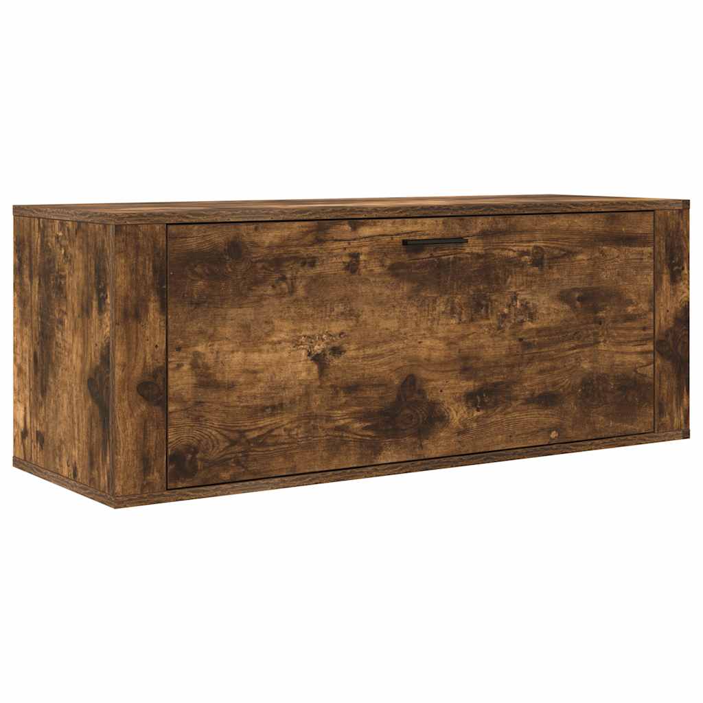 Vidaxl schoenenkast wandgemonteerd 100x35x38 cm bewerkt hout eiken