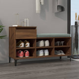 Vidaxl schoenenkast 102x36x60 cm bewerkt hout bruin eikenkleur