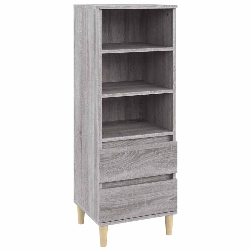 Vidaxl hoge kast 40x36x110 cm bewerkt hout grijs sonoma