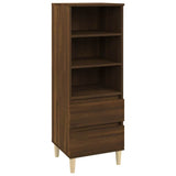 Vidaxl hoge kast 40x36x110 cm bewerkt hout bruineiken