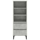 Vidaxl hoge kast 40x36x110 cm bewerkt hout betongrijs