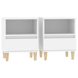 Vidaxl nachtkastjes 2 st 40x35x50 cm wit