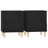 Vidaxl nachtkastjes 2 st 40x35x50 cm zwart