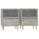 Vidaxl nachtkastjes 2 st 40x35x50 cm betongrijs
