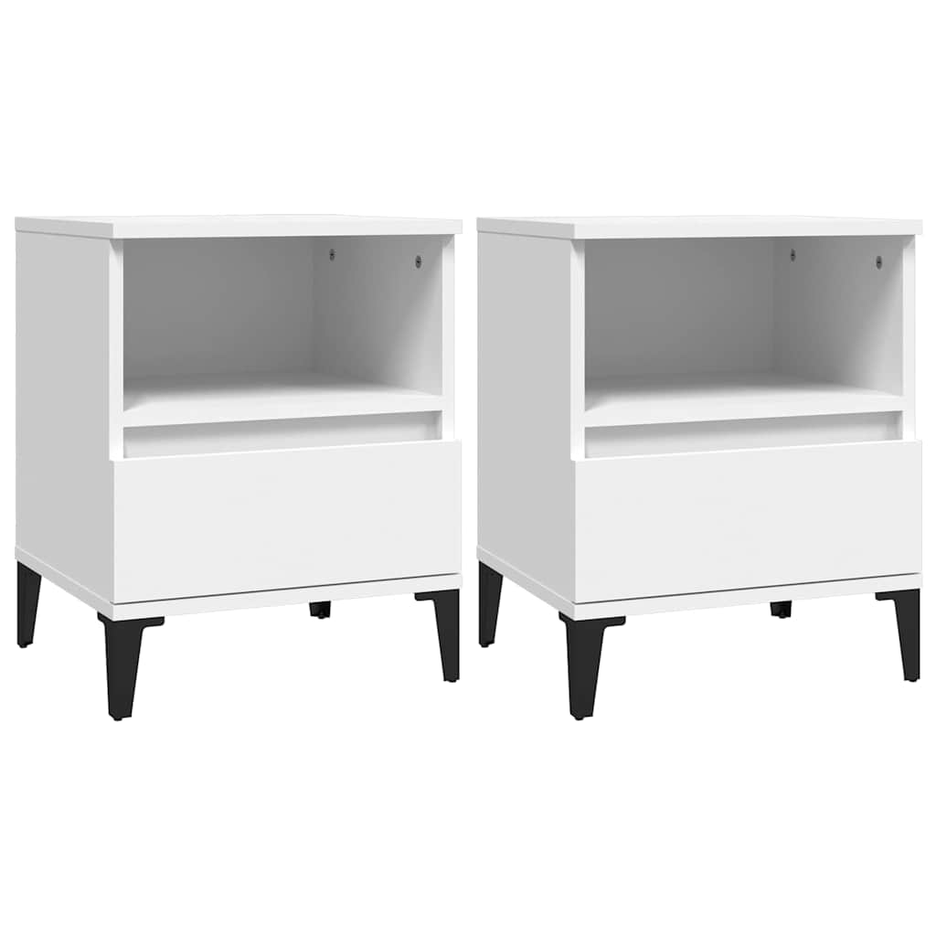 Vidaxl nachtkastjes 2 st 40x35x50 cm wit