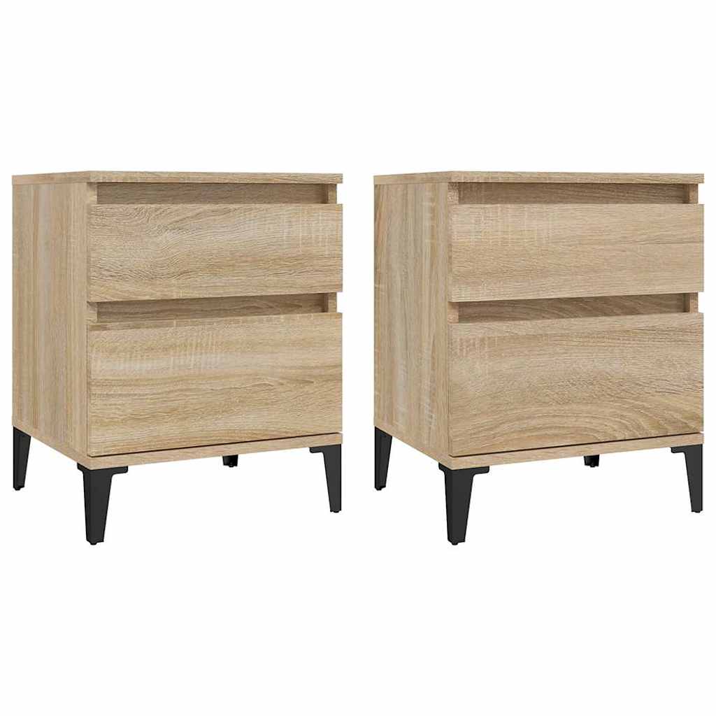 Vidaxl nachtkastjes 2 st 40x35x50 cm sonoma eikenkleurig