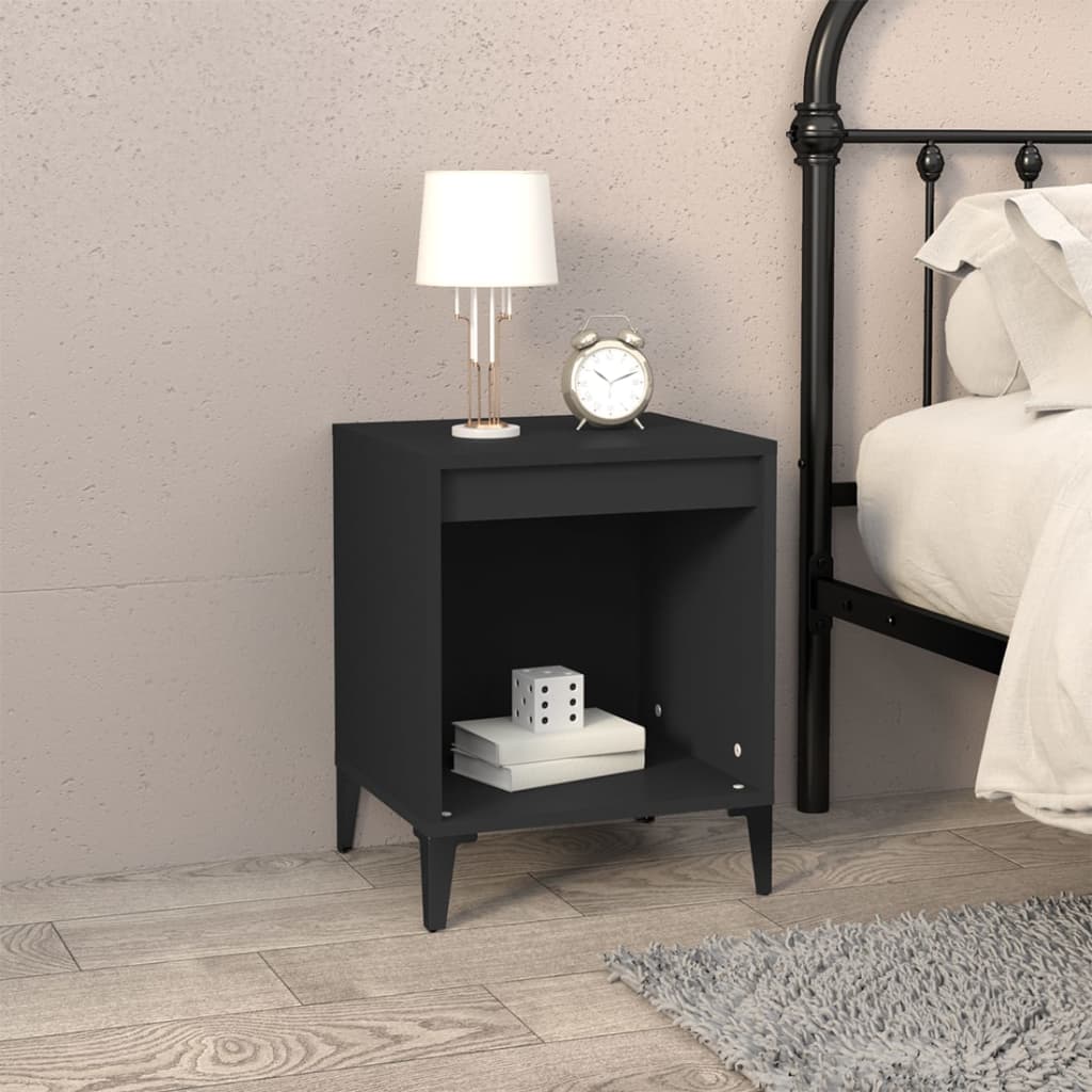 Vidaxl nachtkastjes 2 st 40x35x50 cm zwart