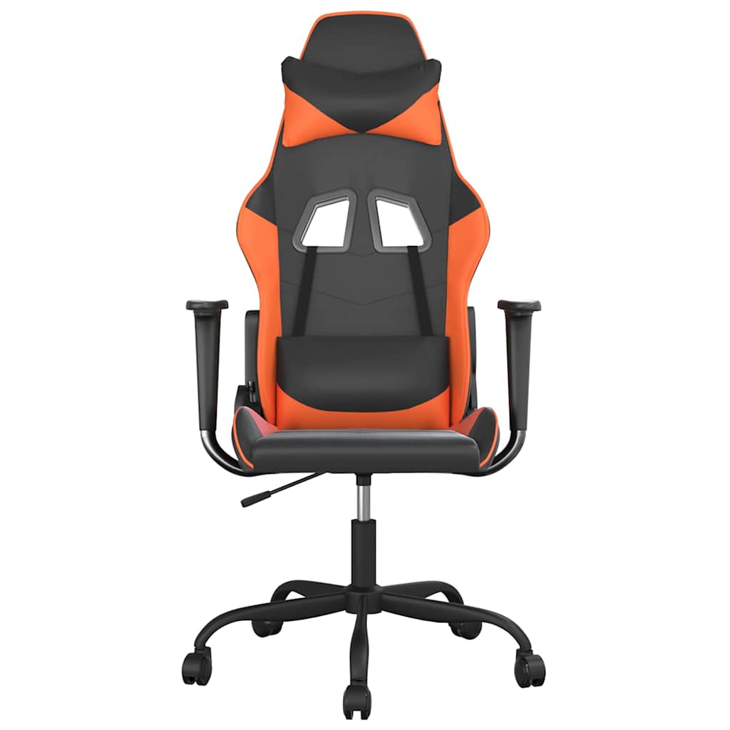 Vidaxl gamestoel kunstleer zwart en oranje