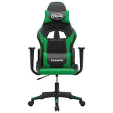 Vidaxl gamestoel kunstleer zwart en groen