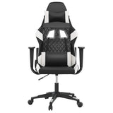 Vidaxl gamestoel kunstleer zwart en wit