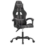 Vidaxl gamestoel kunstleer zwart en grijs