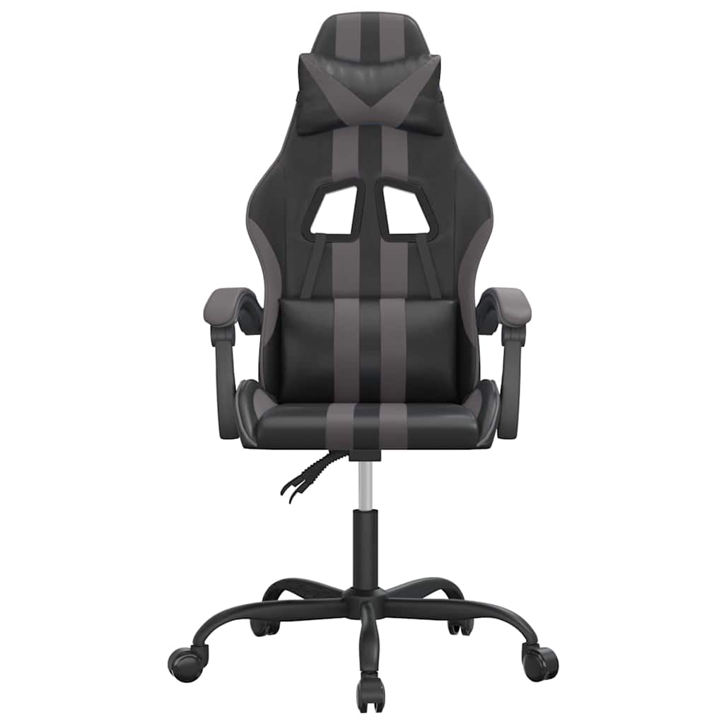 Vidaxl gamestoel kunstleer zwart en grijs