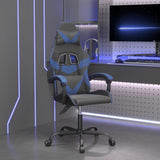 Vidaxl gamestoel kunstleer zwart en blauw