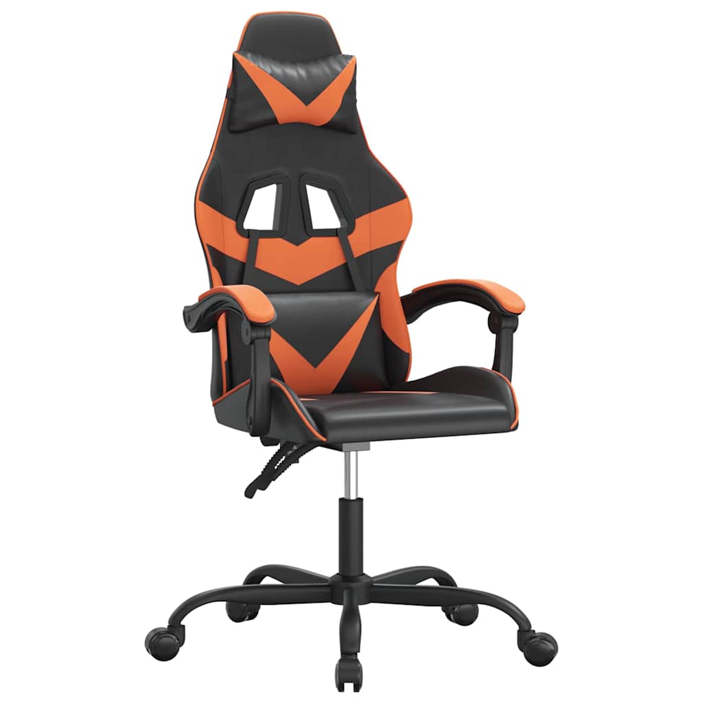 Vidaxl gamestoel kunstleer zwart en oranje