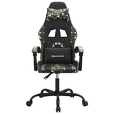 Vidaxl gamestoel kunstleer zwart en camouflage