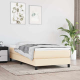 Vidaxl boxspring bed 90x190 cm stof crèmekleurig