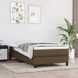 Vidaxl boxspring bed 90x200 cm stof donkerbruin