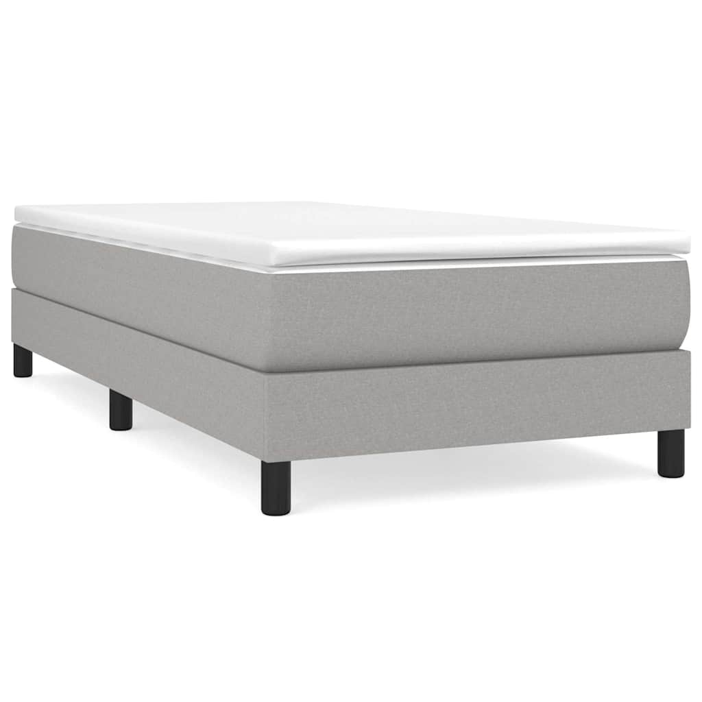 Vidaxl boxspring bed 100x200 cm stof lichtgrijs