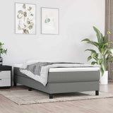 Vidaxl boxspring bed 100x200 cm stof donkergrijs