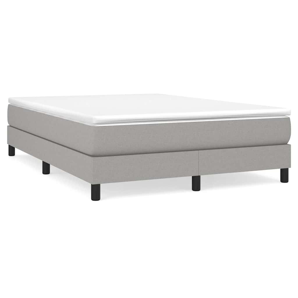 Vidaxl boxspring bed stof lichtgrijs 140x200 cm
